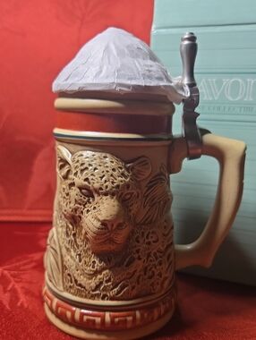 Avon Ceramic Jaguar Stein From The Endagered Species Series